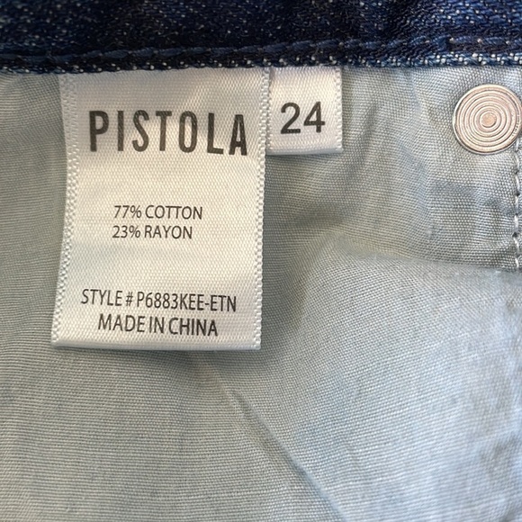 Sz24 Pistola Charlie High Rise Straight Un-Done Frayed Hem in Eternal EUC - Picture 16 of 16